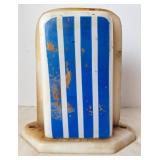 Blue & White Plastic Light Cover, Vintage