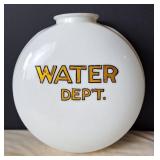 Water Dept. White Glass Light Globe