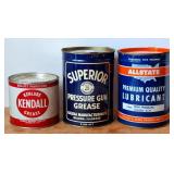 Kendall, Superior & Allstate Grease Cans
