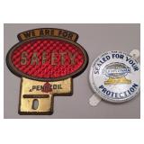 Pennzoil "Safety" License Plate Topper & Cap