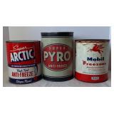 Mobil, Arctic & Pyro Anti-Freeze One Gallon Cans