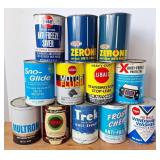 Motor Oil  & Other Cans, Various Brands, Vintage