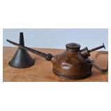 Vintage Oiler Can and Small Funnel