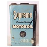 Spiegel Supreme Motor Oil Ten Quart Can