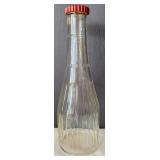 Mobil Oil "ARC" Imperial Quart Glass Oil Bottle