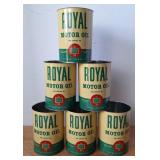 EN-AR-CO Royal Motor Oil Cans, Metal