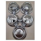 5 Bool Center Wheel Caps, Vintage