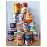 Motor Oil Cans, Various Brands
