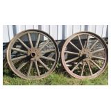2 Ford Model T Wood Spoke Wheels