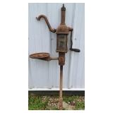 Hand-Crank Oil Barrel Pump, Vintage
