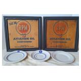 Pure Oil Co. & Ford Plates, RPM Framed Cardboard