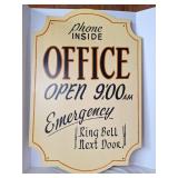 "OFFICE" Wooden Sign