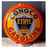 Conoco Ethyl Gasoline Gas Pump Globe