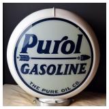 Purol Gasoline Gas Pump Globe