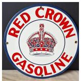 Red Crown Gasoline Metal Sign