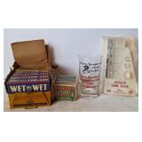 Wet Me Wet Cleaner, Rain Gauge, Drinking Glass