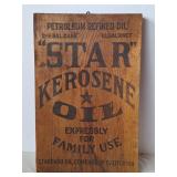 "STAR" Kerosene Oil Wooden Advertising Sign