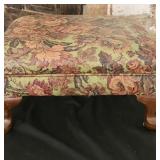 Vintage Vinyl Upholstered Foot Stool