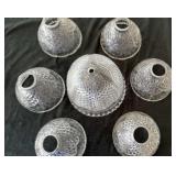 Crystal Hurricane Etched Shade/Matching Small (6)