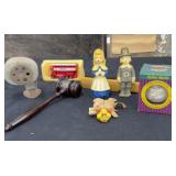 Misc. Lot Gavel, Babe Ruth Baseball, Candles
