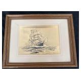 Dudes Foil Print Sailing Ship