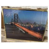 San Francisco Bridge at Night Print 16x20