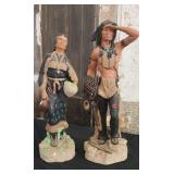 Pair of Native American Statues
