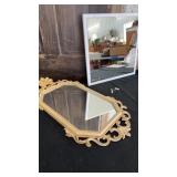 2 Mirrors 19x19 NIP, Ivory Mirror 15x31.