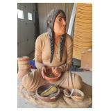 Florentine Art Native American Statue