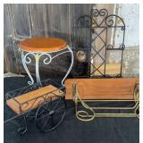 Cast Iron Plate & Cup Holder, Hanging Wall Shelf