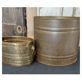 Hammered Brass Planters