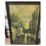 Canal Scene In Venice Italy