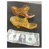 Amber Glass Fenton Slippers