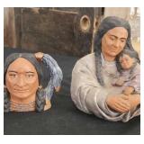 Native American Statue and Mug/Planter