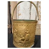 VTG English Brass/Copper (?)  Bucket with Handle