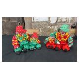 Matching Pairs of Porcelain Face Sitter Clowns