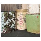 Vintage Metal Trash Cans