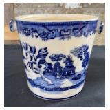 VTG Moriyama Japan Blue Willow Biscuit Jar