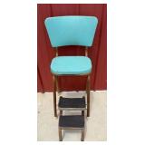 VTG Turquoise Step Stool 1950-60