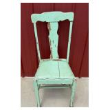 Antique Green Wood Chair