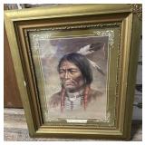 1974 Bill Hampton "Lone Hawk" Framed Picture