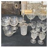 VTG Crystal Cordials/Shot Glasses, Dessert Cups
