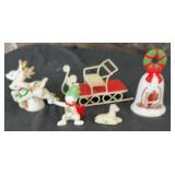 Rare Relco Japan Santa Sleigh Reindeer
