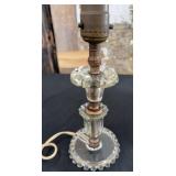 Mid-Century Crystal Boudoir Lamp