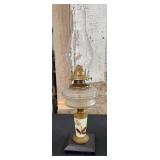Hand Painted Victorian Style Oil Lamp