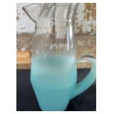 Mid-Century Blendo Turquoise W. Virginia Glass
