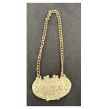 Vintage Scotch Decanter Tag