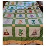 Vintage Sun Bonnet Sue Handmade Quilt