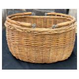 VTG Market Basket with Wired Wicker Handles RARE