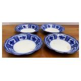 (4) Vtg Melbourne Flow Blue Berry Bowls